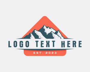 Traveler - Mountain Himalayas Travel Adventure logo design