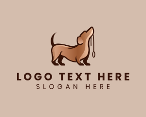 Pet Sitter - Pet Dog Leash logo design