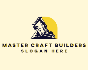 Builder - Excavator Builder Contractor logo design