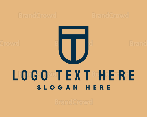 Modern Shield Letter T Logo