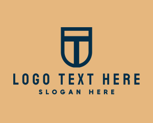 Modern Shield Letter T  logo design