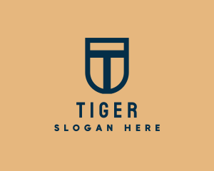 Modern Shield Letter T  logo design