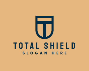 Modern Shield Letter T  logo design