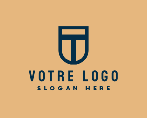 Medieval - Modern Shield Letter T logo design