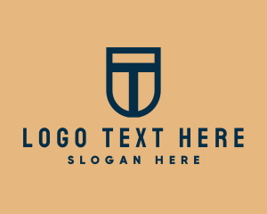 Medieval-pattern - Modern Shield Letter T logo design