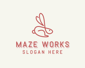 Bunny Pet Rabbit logo design