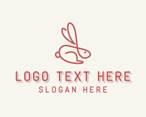 Pet Shop - Bunny Pet Rabbit logo design