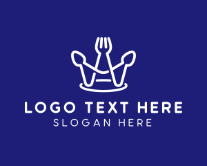Utensil - Minimalist Utensil Crown logo design