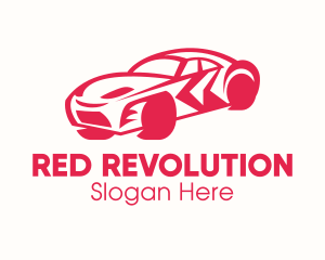 Red Sports Car logo design