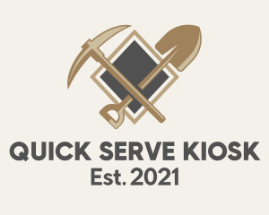 Mining Pick & Shovel logo design