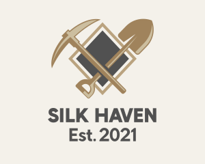 Mining Pick & Shovel logo design