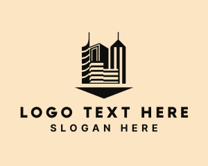 Office Space - Urban Building Cityscape logo design