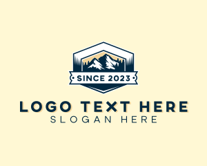 Mountaineering - Outdoor Mountain Summit logo design