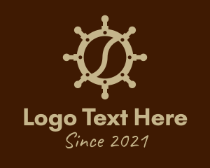 Steering Wheel - Coffee Bean Helm logo design