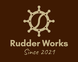 Rudder - Coffee Bean Helm logo design