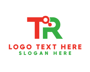 Computer - Tech Letter TR Monogram logo design