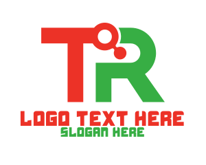 High Tech - Tech TR Monogram logo design