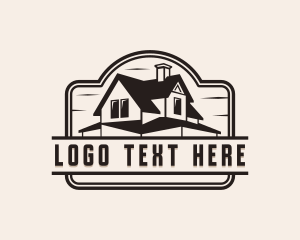 House - Roof Residential Roofing logo design