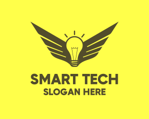 Smart - Smart Light Bulb Wings logo design