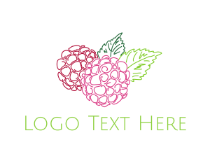 Restaurant - Fruit Berry Flower logo design