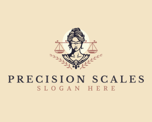 Woman Justice Scales logo design