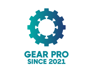 Gear - Blue Virus Gear logo design