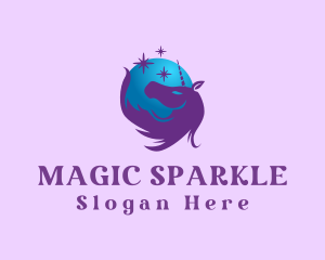 Unicorn Moon Star logo design