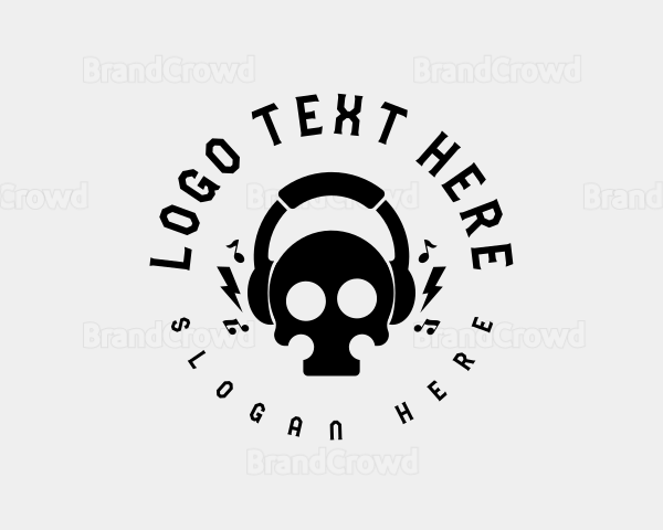 Headset with skull discount logo