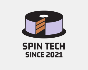 Disc - Disc Layered Cake Slice logo design
