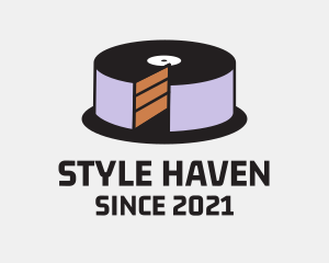 Cake Decoration - Disc Layered Cake Slice logo design