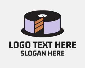 Disc Layered Cake Slice Logo