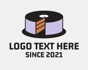 Disc - Disc Layered Cake Slice logo design
