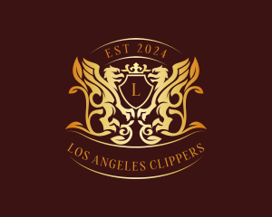 Queen - Griffin Luxury Crest logo design