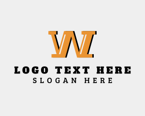 Academy - School Varsity Letter W logo design