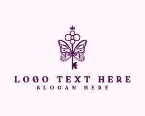 Concierge - Locksmith Butterfly Key logo design