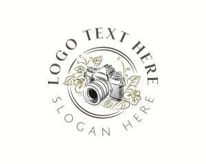 Lens - Floral Camera Photographer logo design