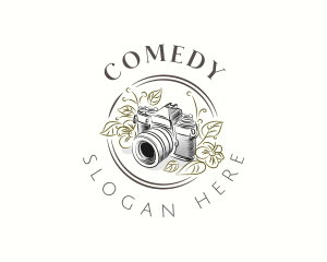 Floral Camera Photographer Logo