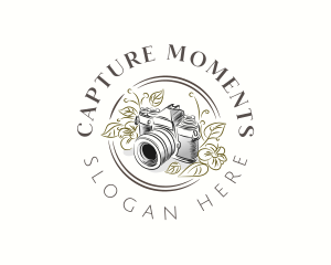 Photo - Floral Camera Photographer logo design