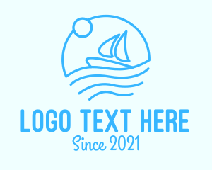 Sailing - Blue Boat Sailing logo design