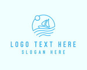 Vacation - Sea Boat Sailing logo design