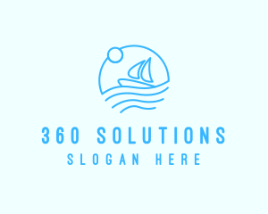 Sea Boat Sailing logo design