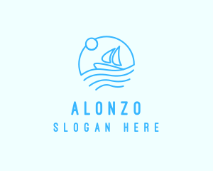 Sea Boat Sailing logo design