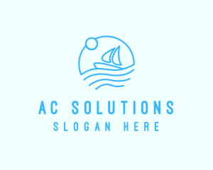 Sea Boat Sailing logo design