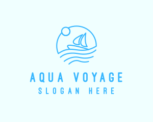 Sea Boat Sailing logo design