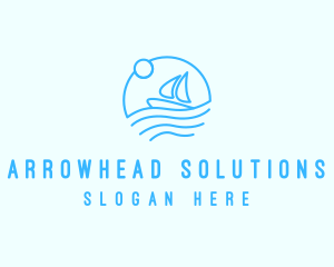 Sea Boat Sailing logo design