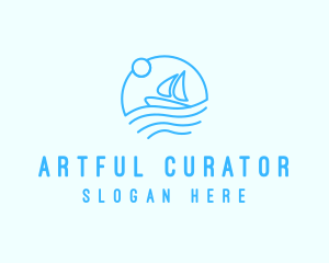 Sea Boat Sailing logo design