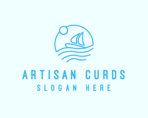 Sea Boat Sailing logo design