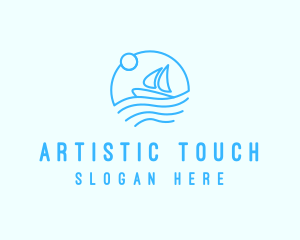 Sea Boat Sailing logo design