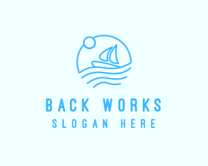 Sea Boat Sailing logo design