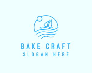 Sea Boat Sailing logo design